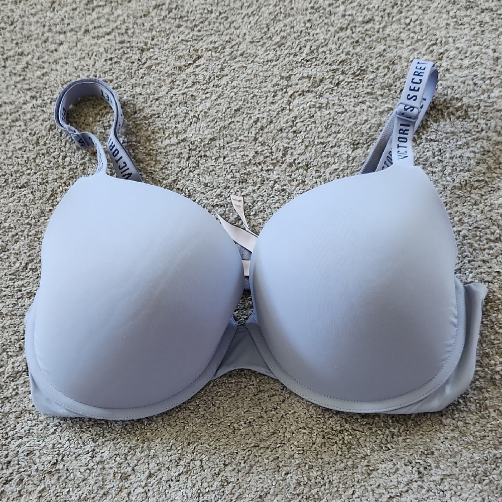 Victoria's Secret Light Blue Bra with Logo Straps